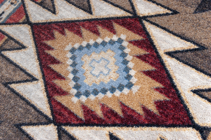 3' x 4' Bow Strings Brown Southwest Rectangle Scatter Rug