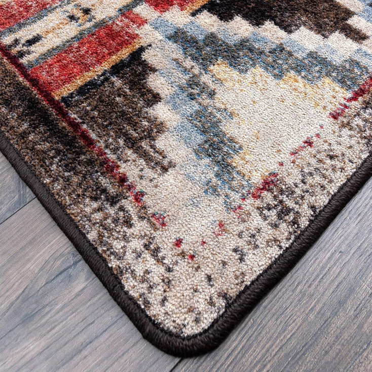8' x 11' Bow Strings Distressed Brown Southwest Rectangle Rug