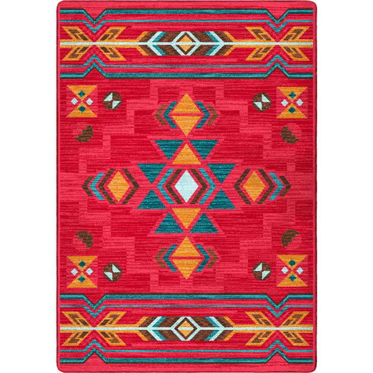 5' x 8' Buckhorn Red Southwest Rectangle Rug