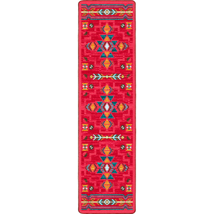 2' x 8' Buckhorn Red Southwest Rectangle Runner Rug