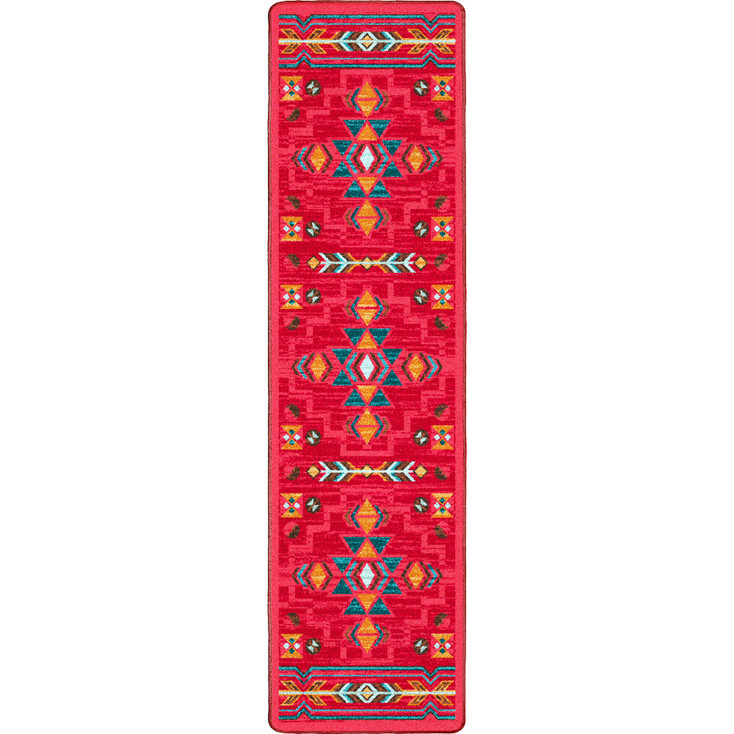 2' x 8' Buckhorn Red Southwest Rectangle Runner Rug