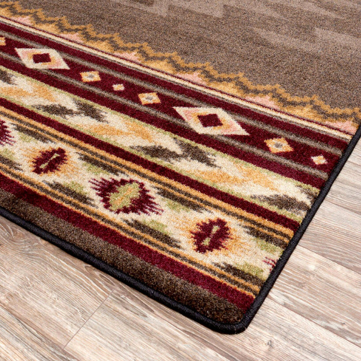 4' x 5' Cinnabar Star Southwest Rectangle Rug