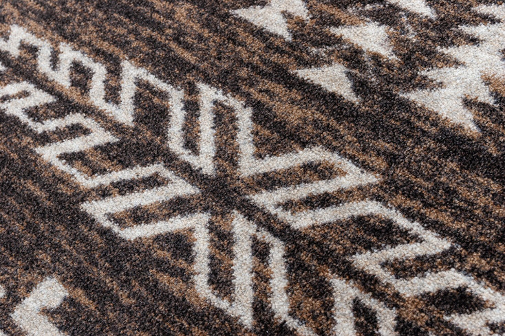 8' Cloudburst Chocolate Southwest Round Rug