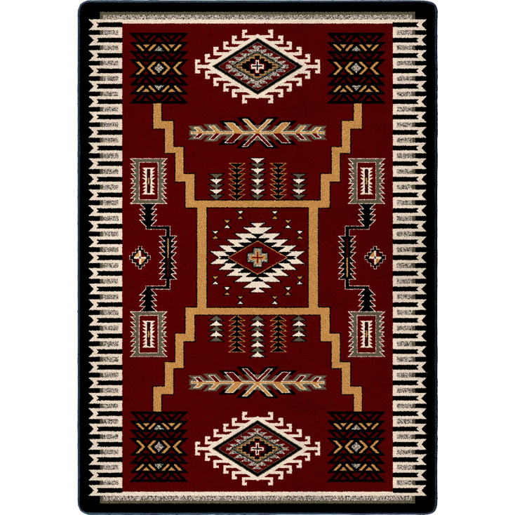 3' x 4' Cloudburst Garnet Southwest Rectangle Scatter Rug