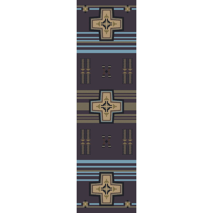 2' x 8' Grand River Night Sky Southwest Rectangle Runner Rug