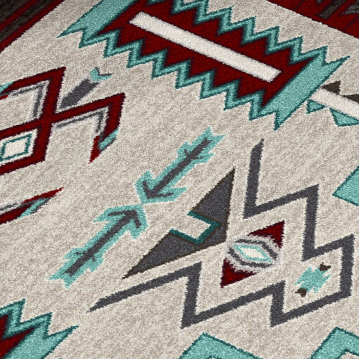 5' x 8' Prairie Wind Turquoise Southwest Rectangle Rug