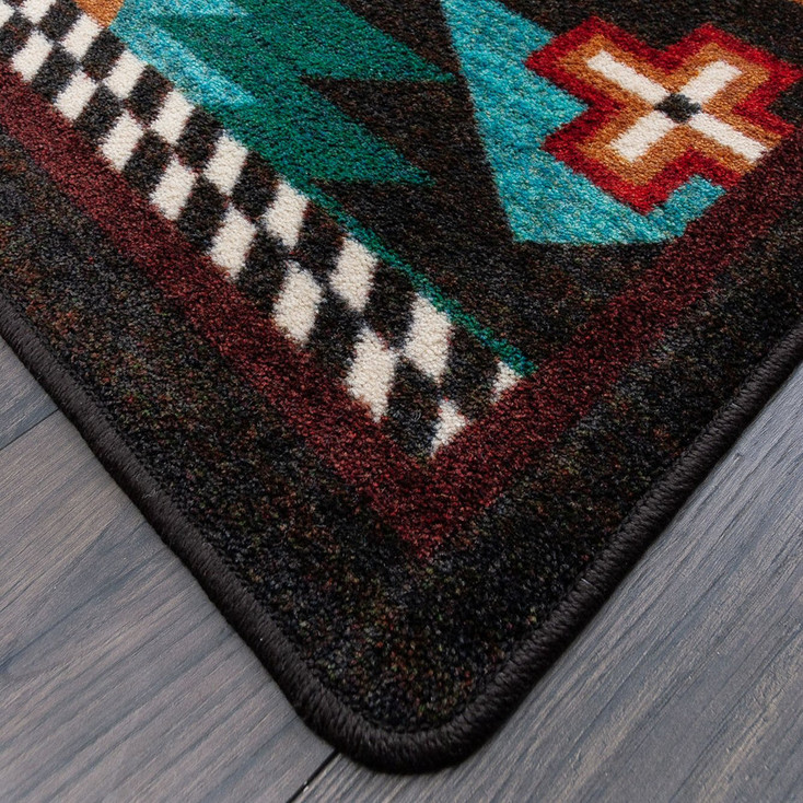 4' x 5' Rustic Cross Electric Southwest Rectangle Rug