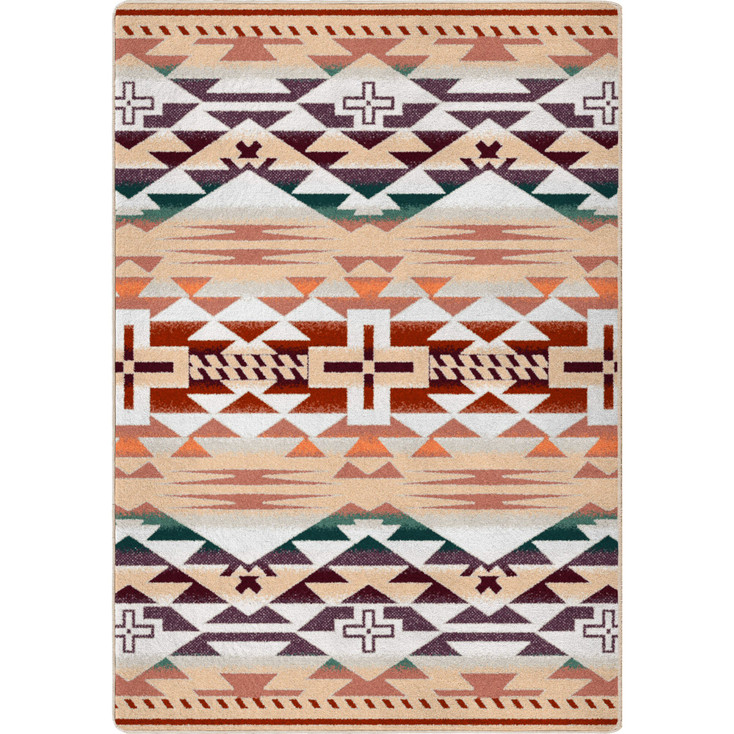 5' x 8' Rustic Cross Clay Southwest Rectangle Rug