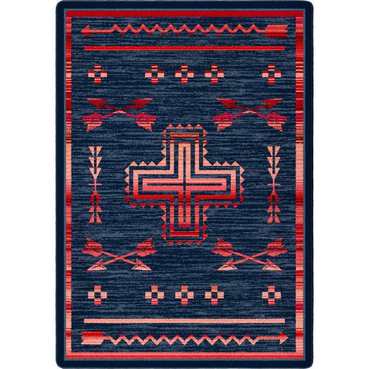 8' x 11' Shoot Me Straight Power Red Southwest Rectangle Rug