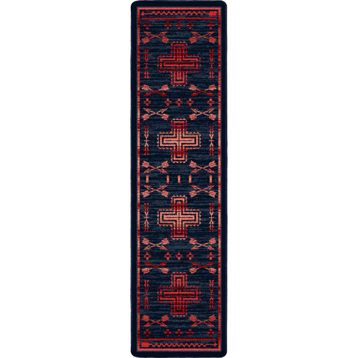 2' x 8' Shoot Me Straight Power Red Southwest Rectangle Runner Rug