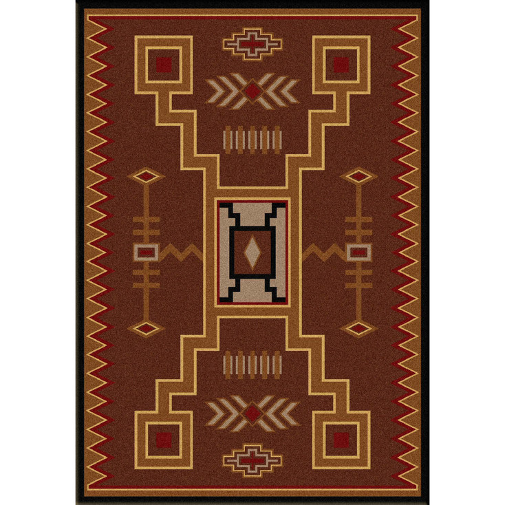 5' x 8' Thunderstorm Brown Southwest Rectangle Rug