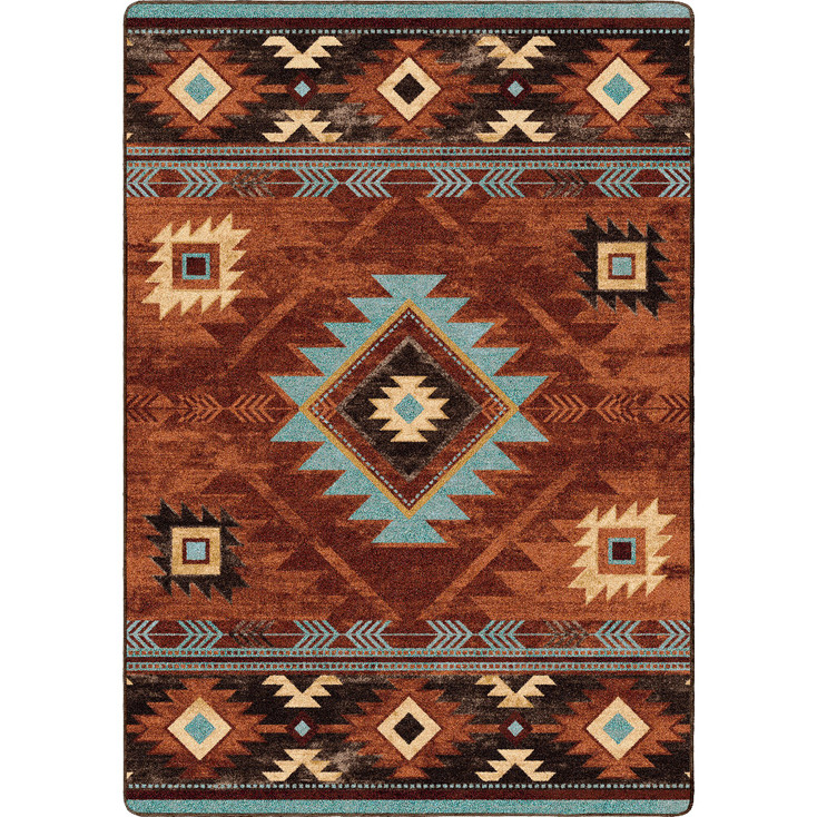 3' x 4' Whisky River Rust Southwest Rectangle Scatter Rug