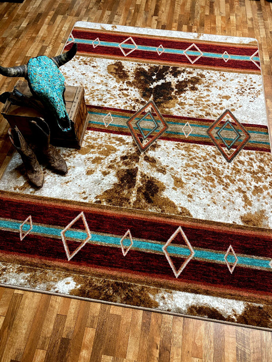 8' x 11' Fire Hide True Western Rectangle Rug