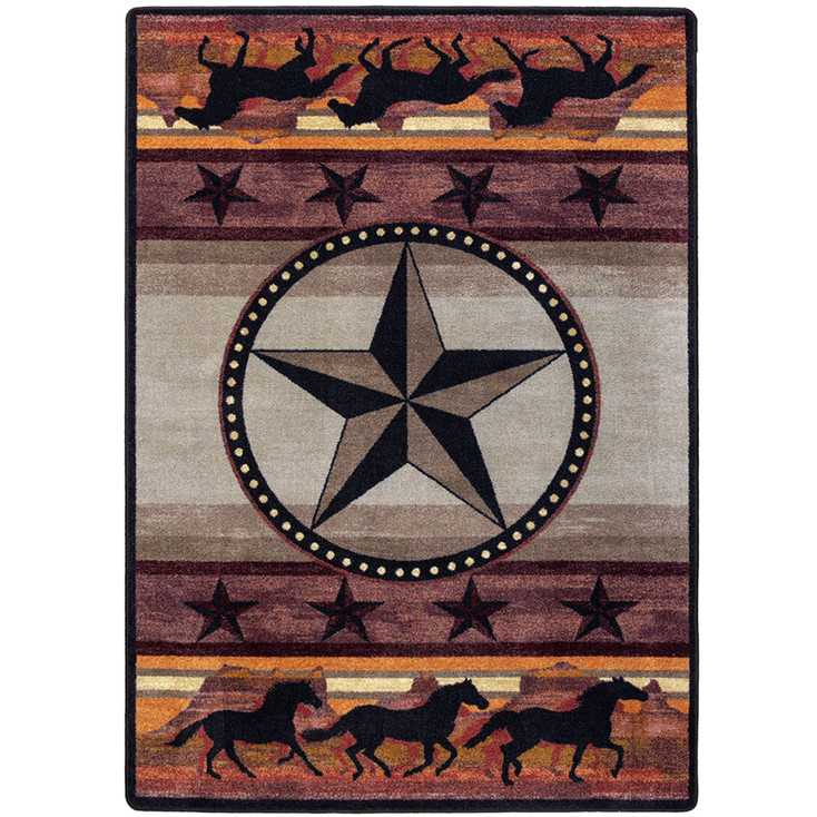 5' x 8' Night Stampede Western Rectangle Rug