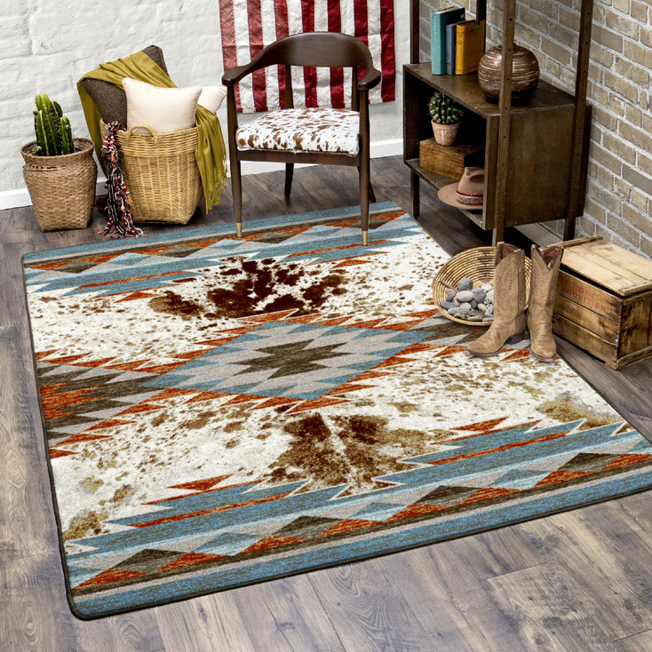 5' x 8' Nova Cowhide Rancher Western Rectangle Rug