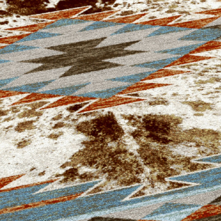 8' Nova Cowhide Rancher Western Round Rug