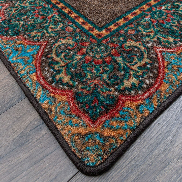 4' x 5' Nubuck Dark Chocolate Western Rectangle Rug