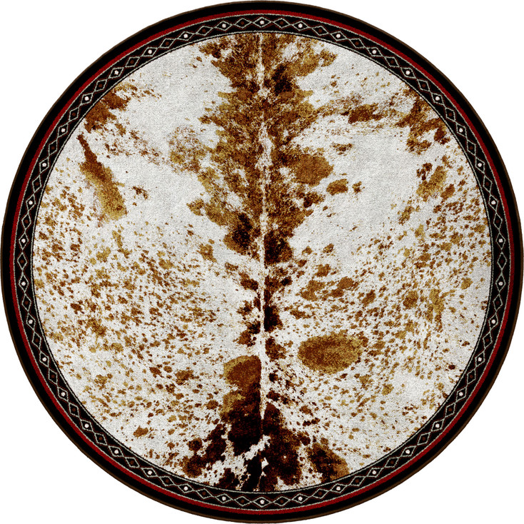 8' Vaquero Spotted Brindle Western Round Rug
