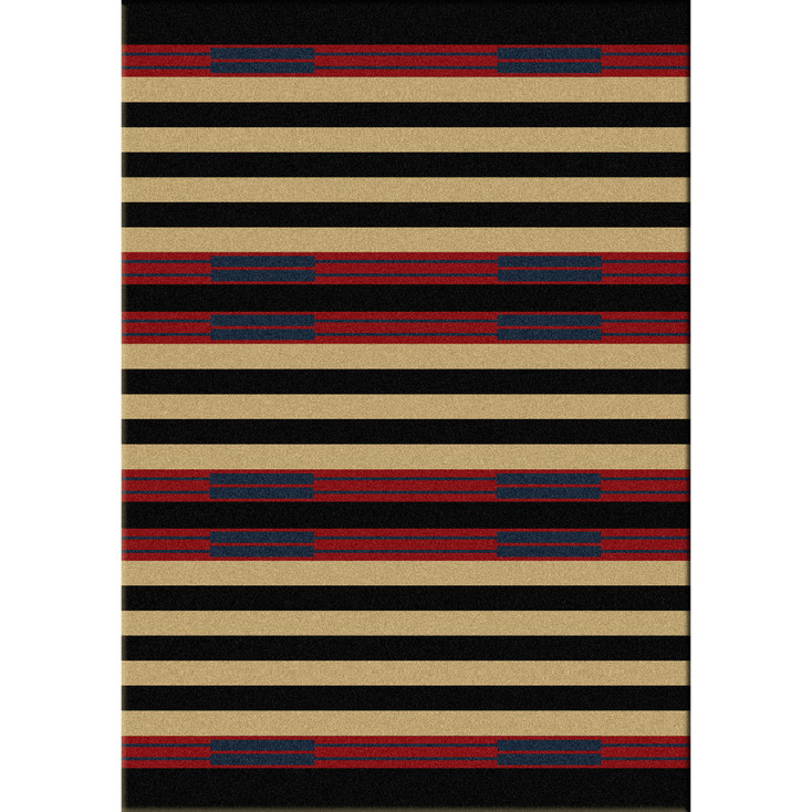 4' x 5' Chief Stripe Rectangle Nylon Area Rug