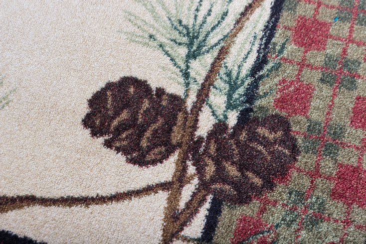 5' x 8' Delicate Pines Natural Rectangle Nylon Area Rug