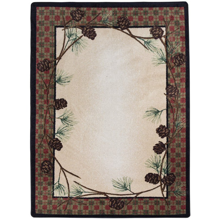 8' x 11' Delicate Pines Natural Rectangle Nylon Area Rug