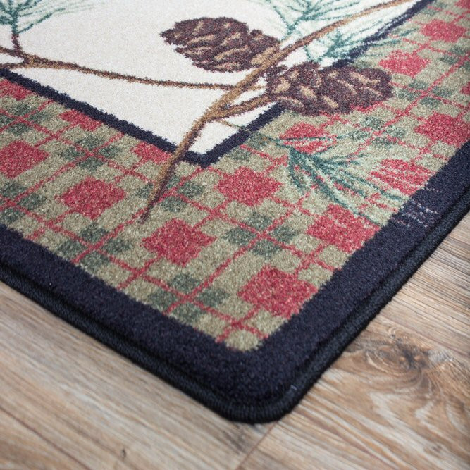 8' x 11' Delicate Pines Natural Rectangle Nylon Area Rug