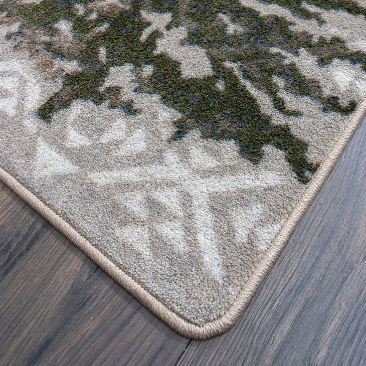 2' x 8' High Point Bear Stone Wildlife Rectangle Runner Nylon Area Rug