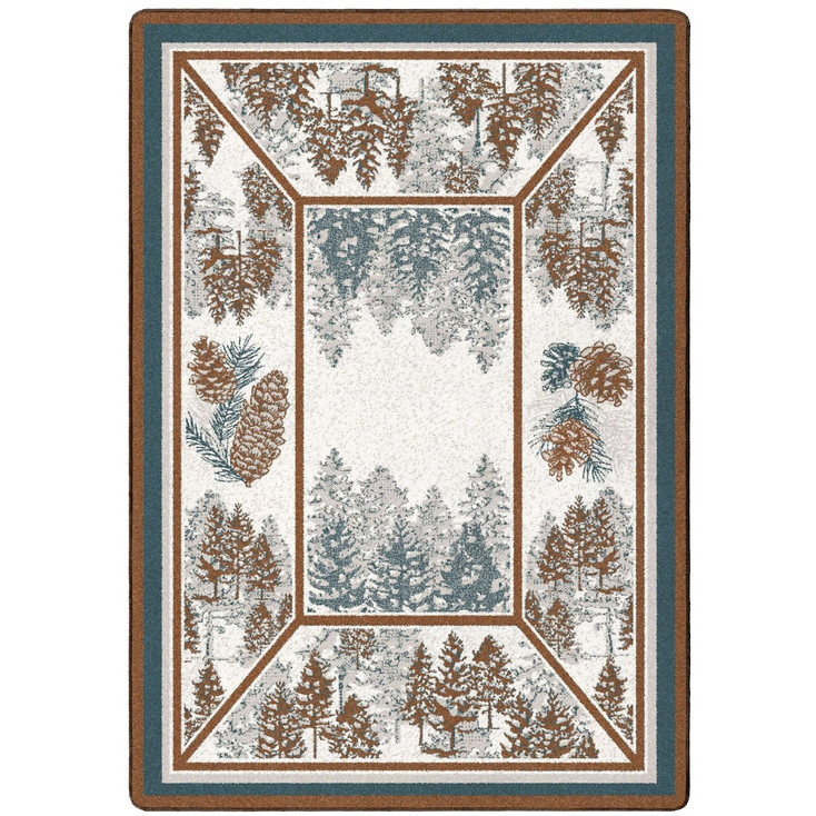 5' x 8' Peaceful Pines Reflection Rectangle Nylon Area Rug
