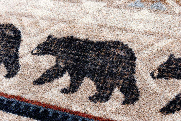 5' x 8' Trailside Bear Wildlife Rectangle Nylon Area Rug
