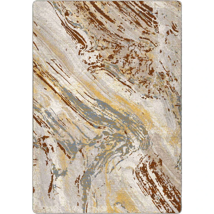 8' x 11' Petrified Amber Wash Rectangle Nylon Area Rug