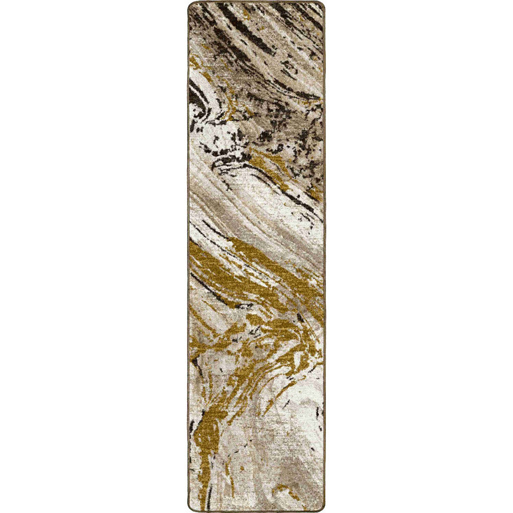 2' x 8' Petrified Multi Rectangle Runner Nylon Area Rug