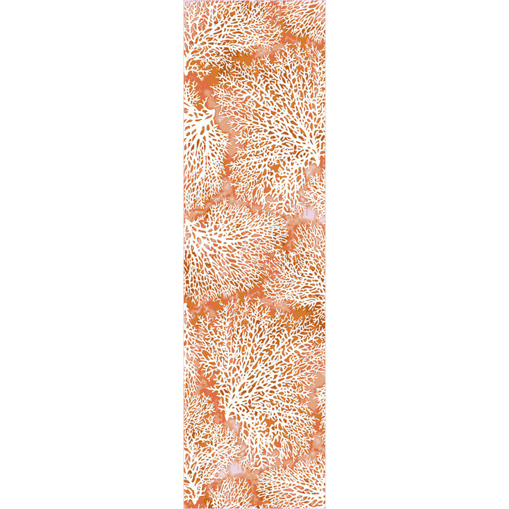 2' x 8' Daydreams Coral Coastal Rectangle Runner Nylon Area Rug