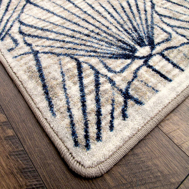 2' x 8' Deco Shells Natural Rectangle Runner Nylon Area Rug