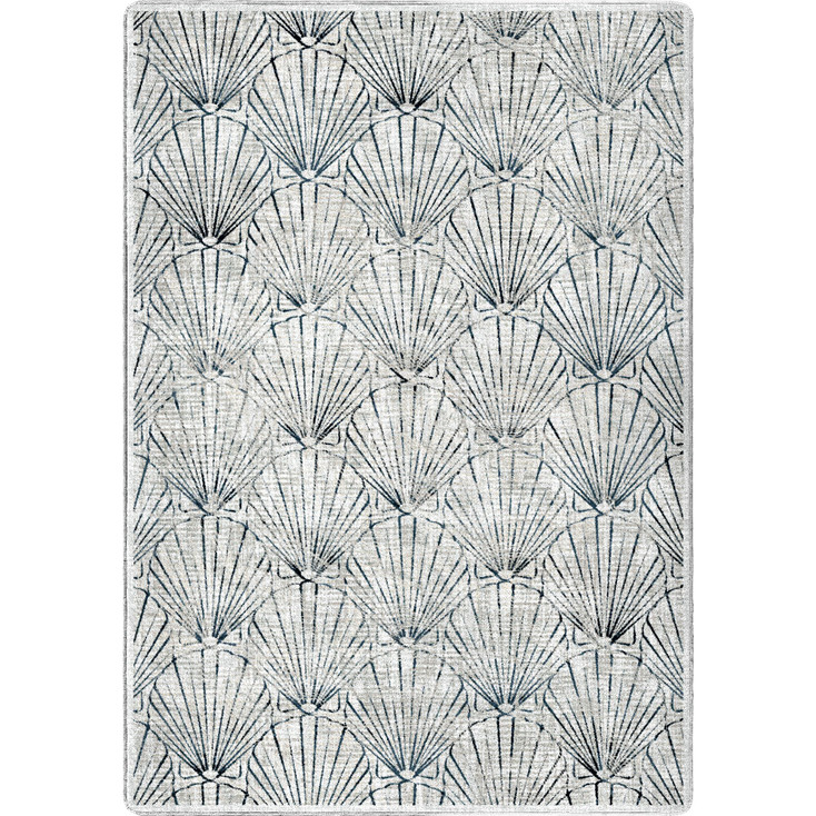 3' x 4' Deco Shells Natural Rectangle Scatter Nylon Area Rug