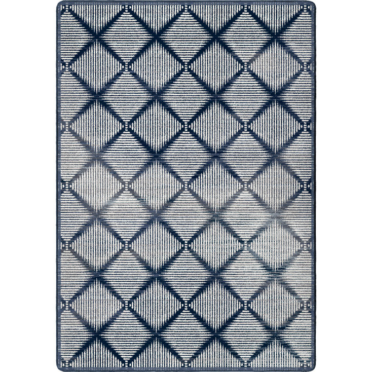 8' x 11' Diamond Weave Denim Rectangle Nylon Area Rug