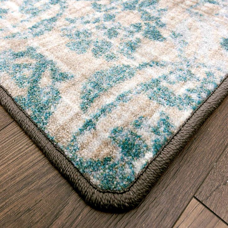 5' x 8' Distressed Fine Linen Natural Rectangle Nylon Area Rug