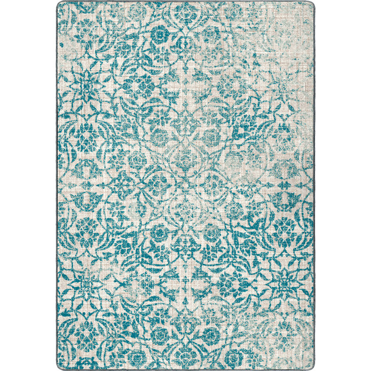 3' x 4' Distressed Fine Linen Natural Rectangle Scatter Nylon Area Rug