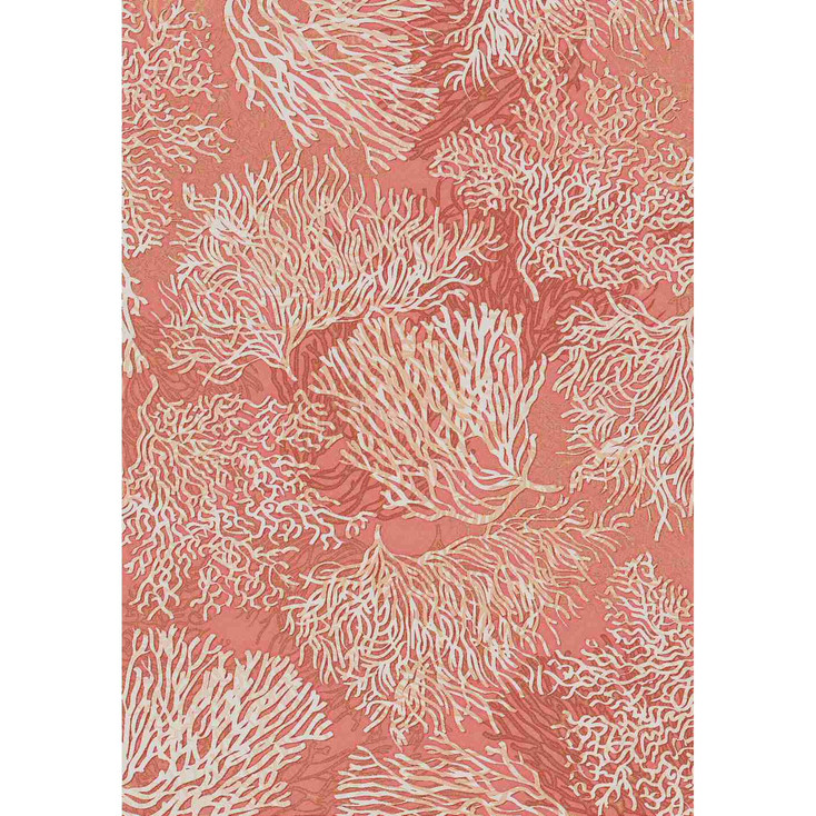 5' x 8' Oceanic Blooms Coral Rectangle Nylon Area Rug