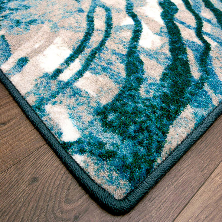 2' x 8' Sea Dive Azul Rectangle Runner Nylon Area Rug