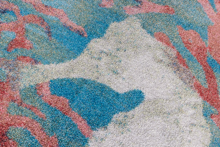 8' x 11' Seahorse Aqua Rectangle Nylon Area Rug