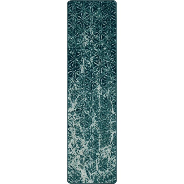 2' x 8' Sea Kissed Deep Waters Rectangle Runner Nylon Area Rug
