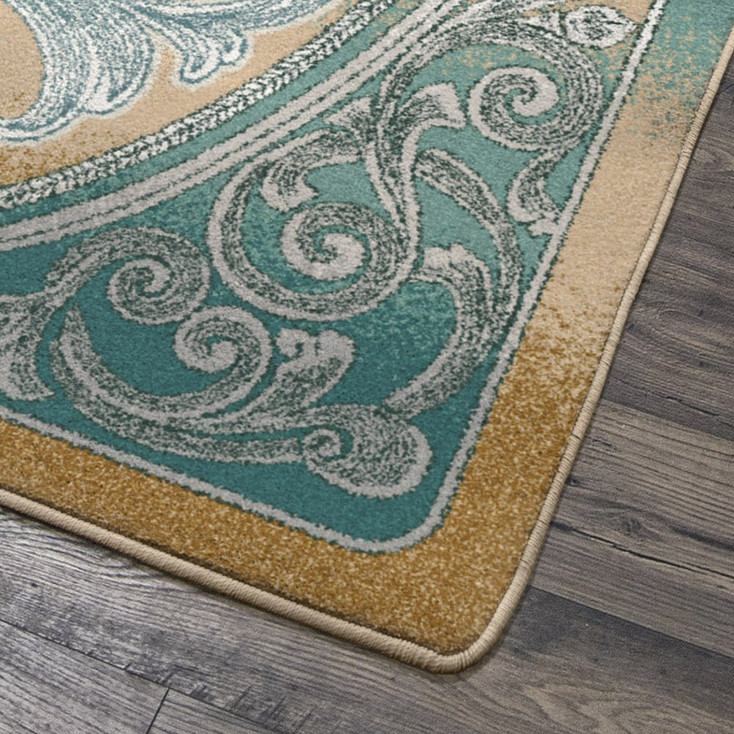 8' x 11' Serenity Shore Water's Edge Rectangle Nylon Area Rug