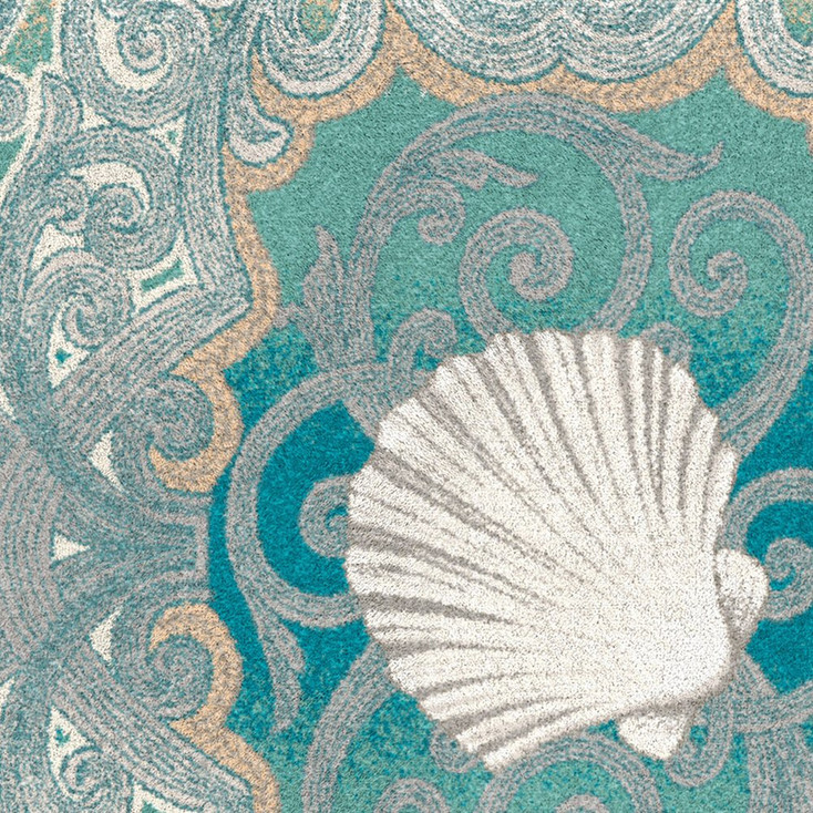 3' x 4' Serenity Shore Water's Edge Rectangle Scatter Nylon Area Rug