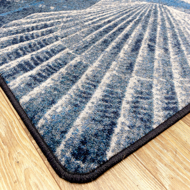 4' x 5' Shell Island Ultramarine Rectangle Nylon Area Rug