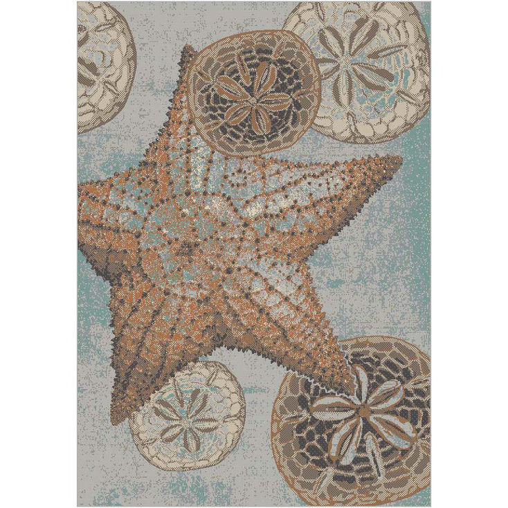 3' x 4' Shore Thing Mineral Rectangle Scatter Nylon Area Rug
