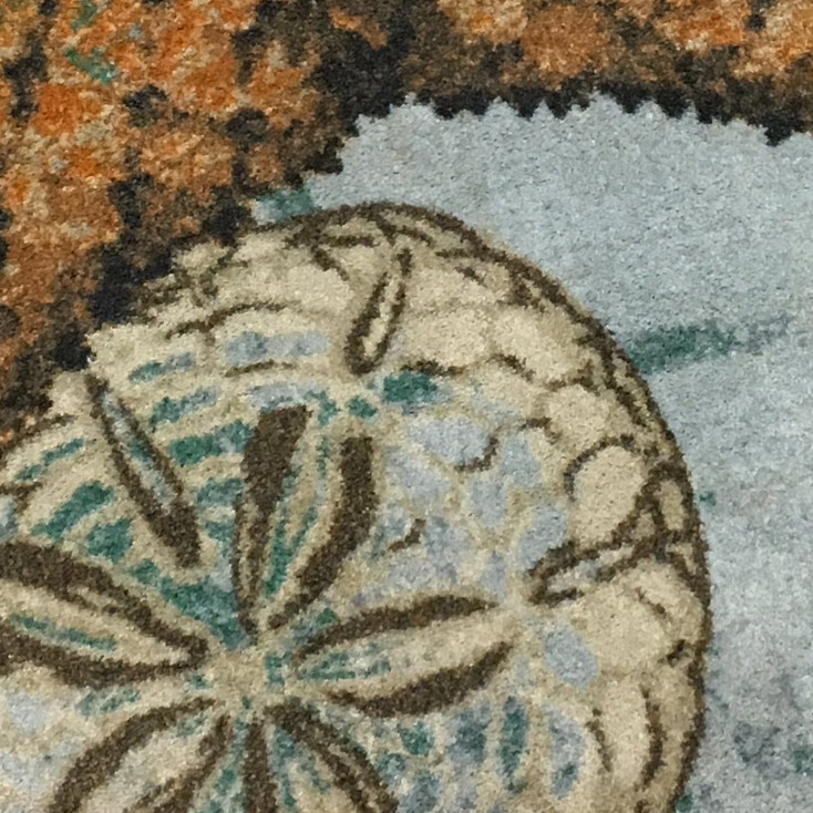 8' Shore Thing Mineral Round Nylon Area Rug