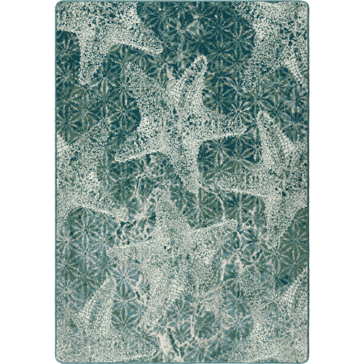 3' x 4' Stargazing Aqua Rectangle Scatter Nylon Area Rug