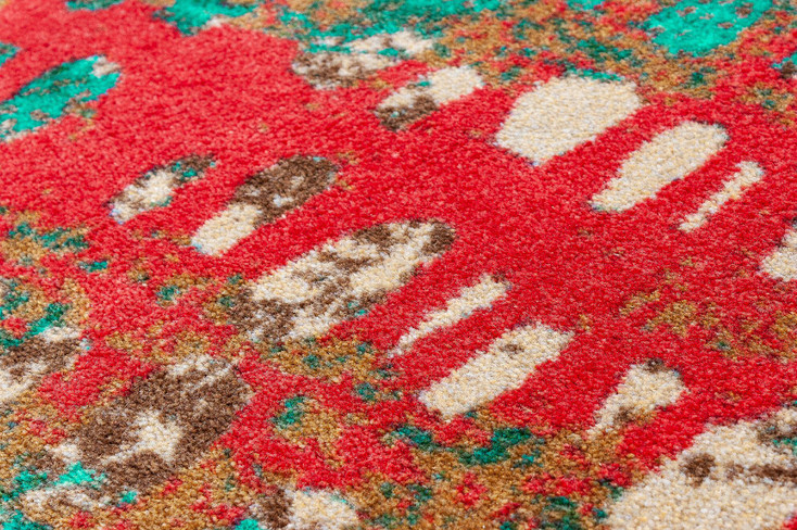 2' x 8' Forward Shift Turquoise Rectangle Runner Nylon Area Rug