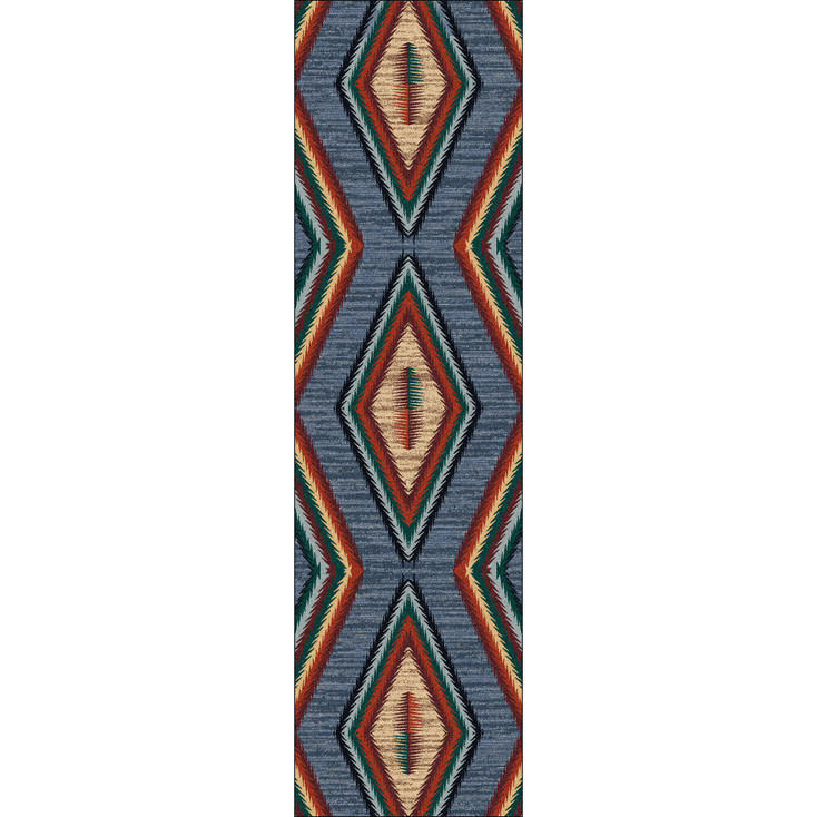 2' x 8' Razzle Forester Rectangle Runner Nylon Area Rug