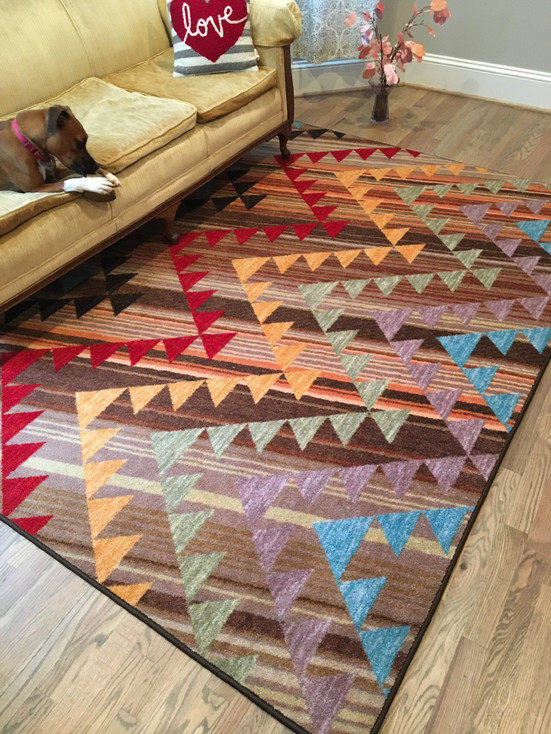 3' x 4' Time Travel Multi Rectangle Scatter Nylon Area Rug
